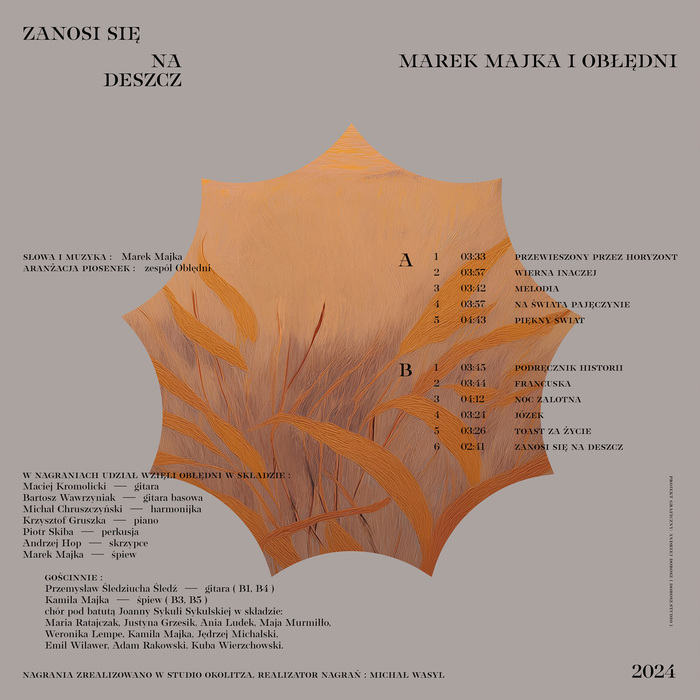 Marek Majka &amp; Obłędni – Zanosi się na deszcz album art 2