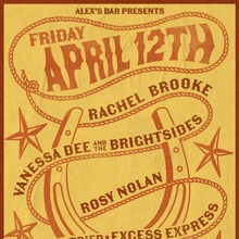 Rachel Brooke et al. at Alex’s Bar concert poster