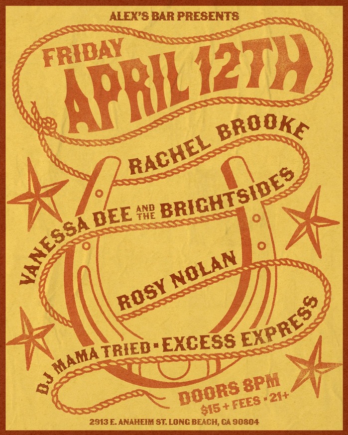 Rachel Brooke et al. at Alex’s Bar concert poster