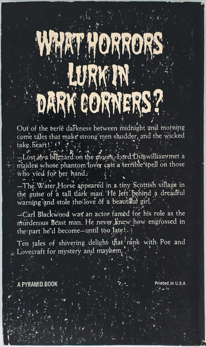 Terror by Night, back cover