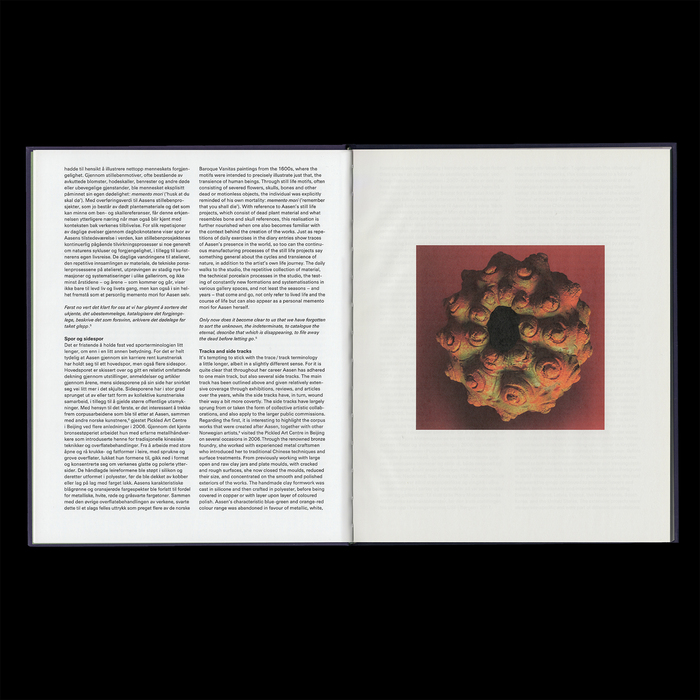 Archival images and poems printed on thin translucent bible paper