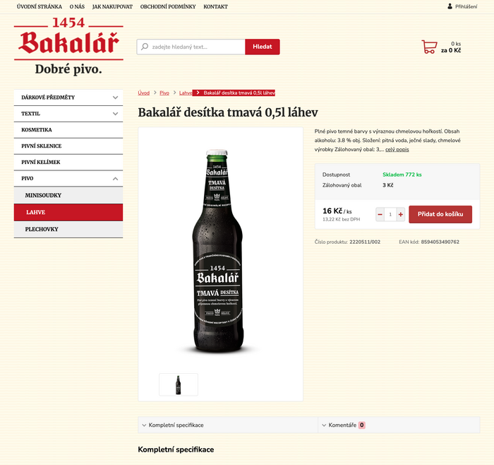 Pivo Bakalář 4