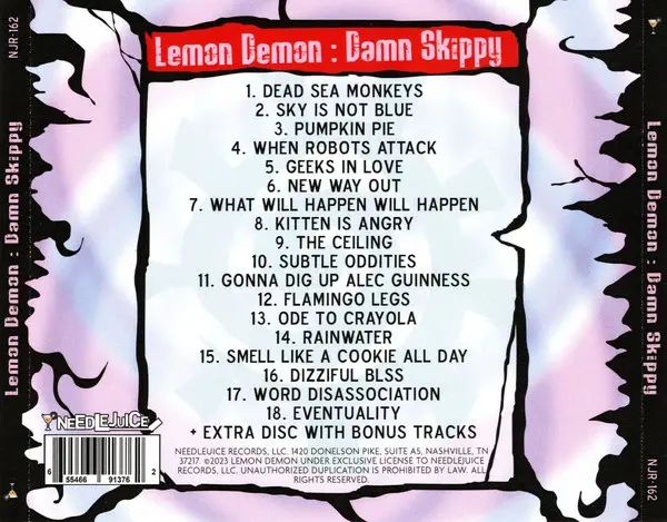 Restored back insert used for 2023 re-release on Needlejuice Records