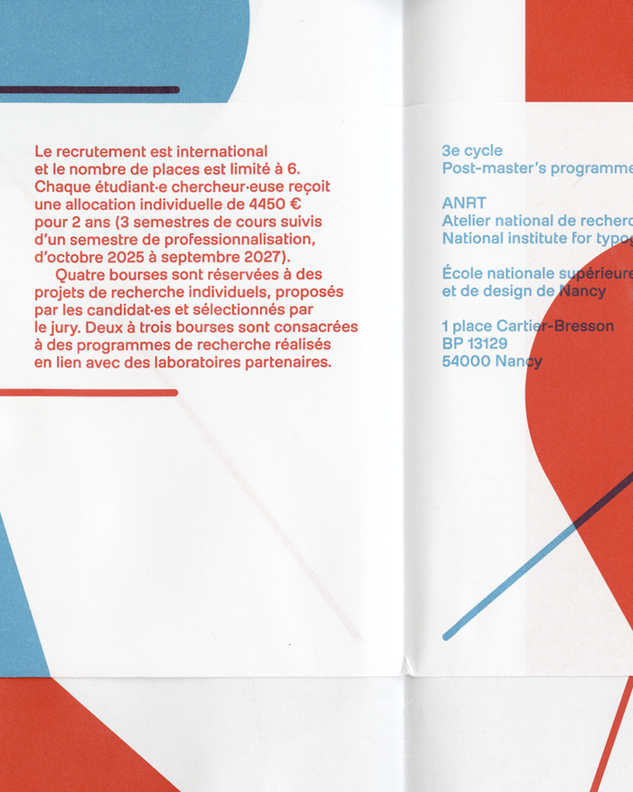 Call for applications 2025, Atelier national de recherche typographique 5