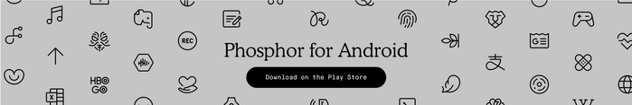 Banner for Phosphor app for Android, which is included in the website
