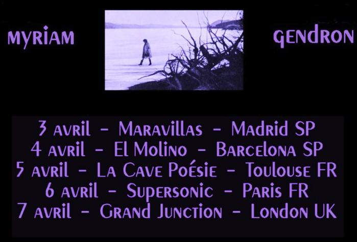 Myriam Gendron – Europe tour poster 2