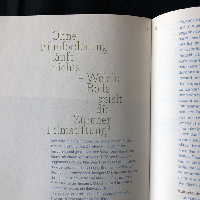 Zürcher Filmstiftung 2005 annual report 3