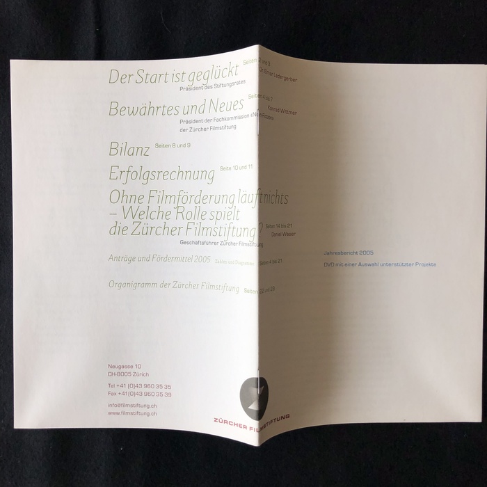 Zürcher Filmstiftung 2005 annual report 2