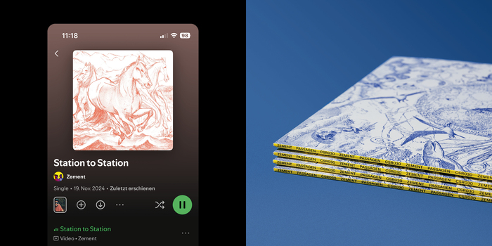 Left: cover artwork for “Station to Station” single