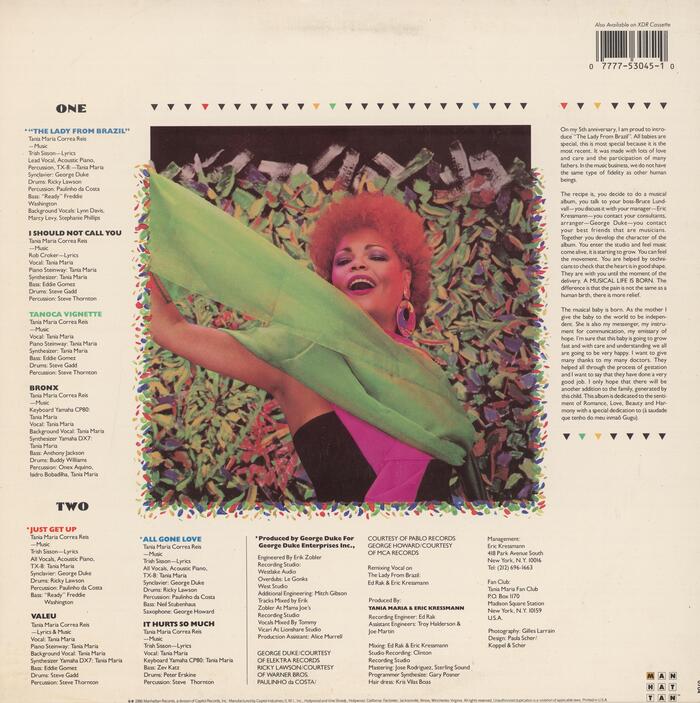 Tania Maria – The Lady from Brazil album art 3