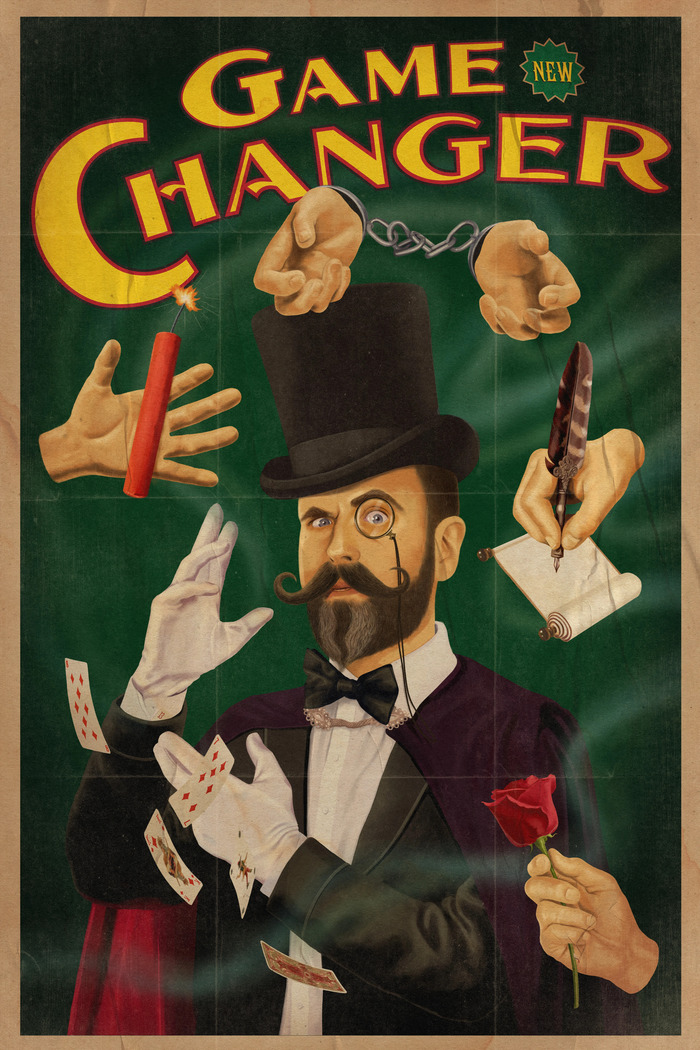 Game Changer Season 5 poster, with the title displayed in Sign Lettering JNL