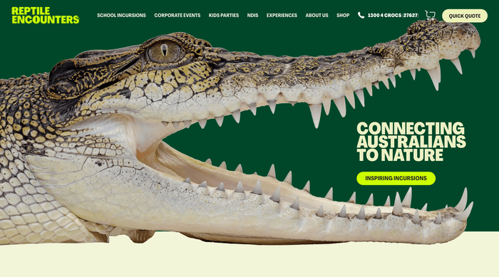 Reptile Encounters website 1