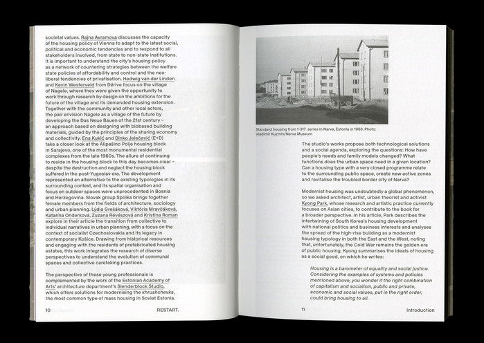 RESTART. Transformations in Modern Housing Estates book and exhibition 2