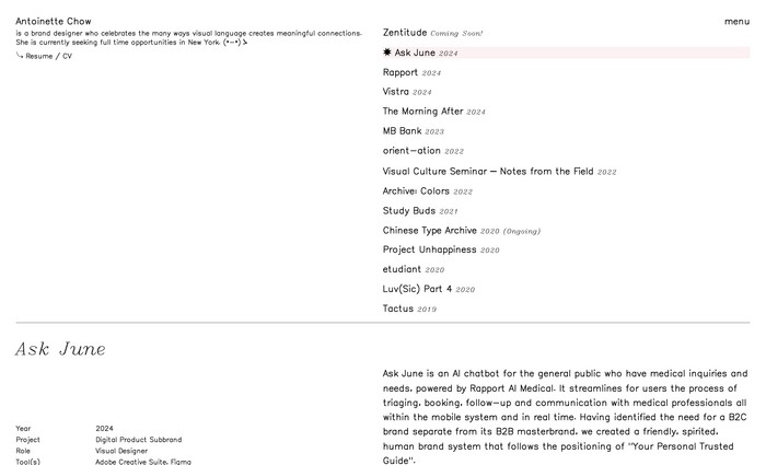 Antoinette Chow website 4
