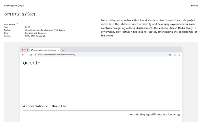 Antoinette Chow website 3