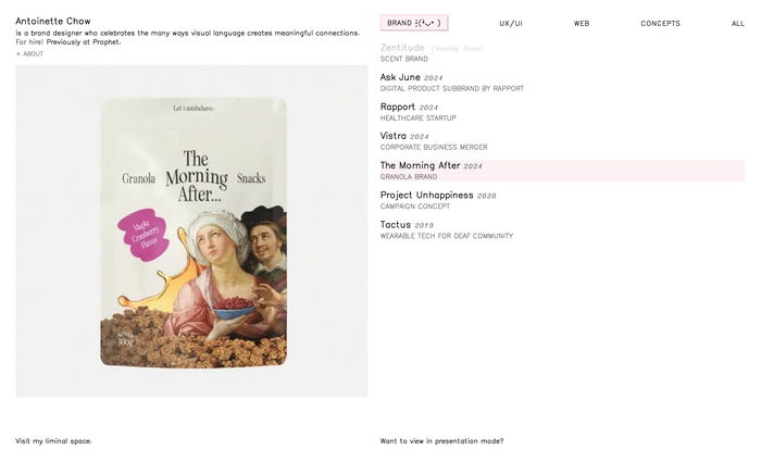 Antoinette Chow website 2