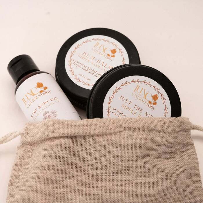 Luxe Naturals logo and packaging 1