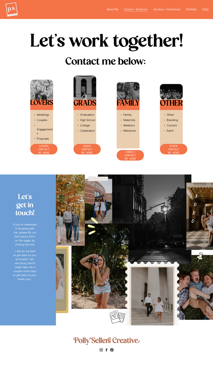 Polly Sellers Creative website 2