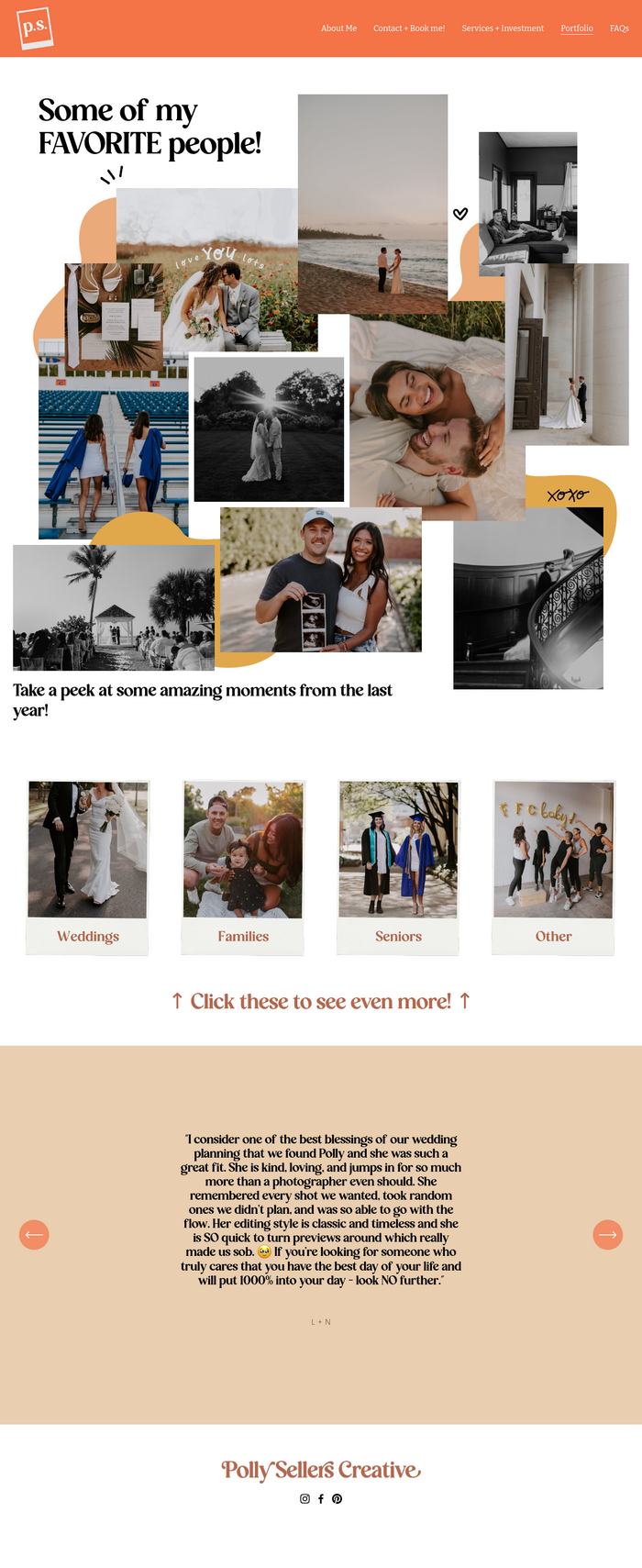 Polly Sellers Creative website 4
