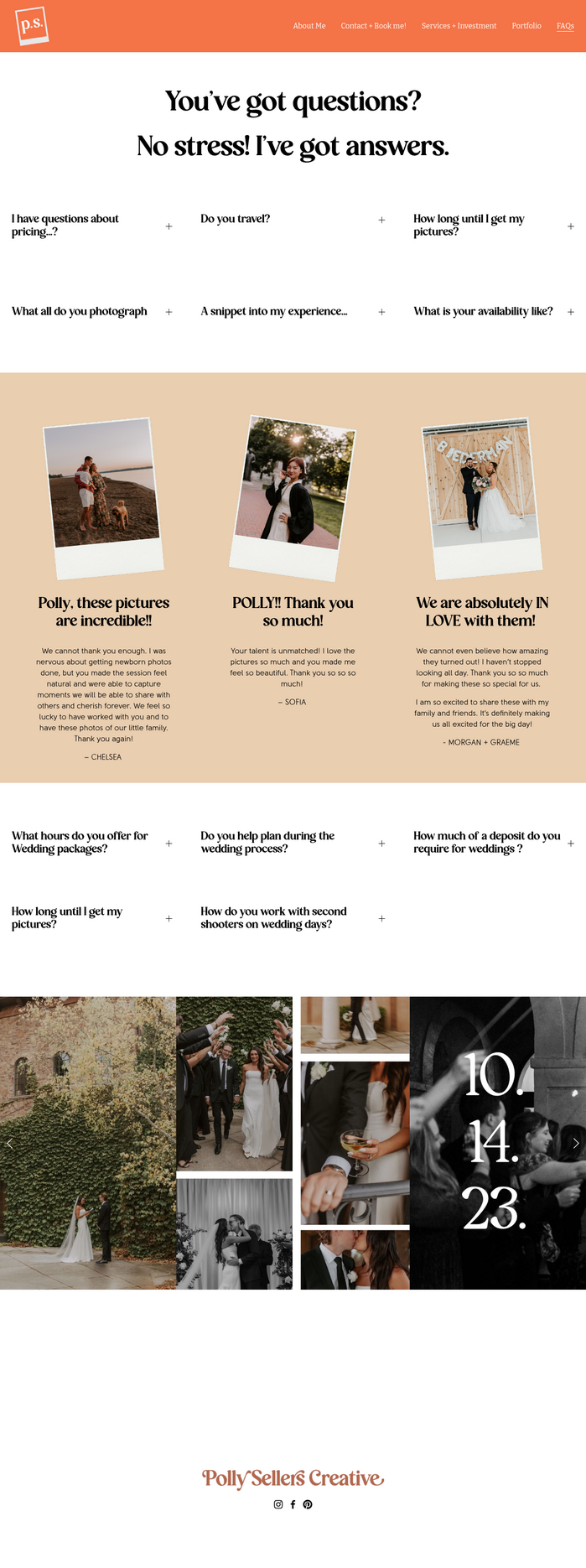 Polly Sellers Creative website 5