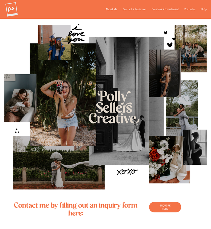 Polly Sellers Creative website 1