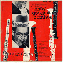 <cite>Benny Goodman Combos</cite> and <cite>Benny Goodman and his Orchestra</cite> album art