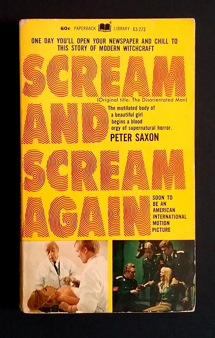 Scream and Scream Again by Peter Saxon, 1970 movie tie-in edition 1