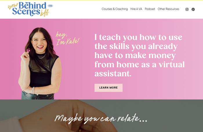 Your Behind the Scenes BFF website 1