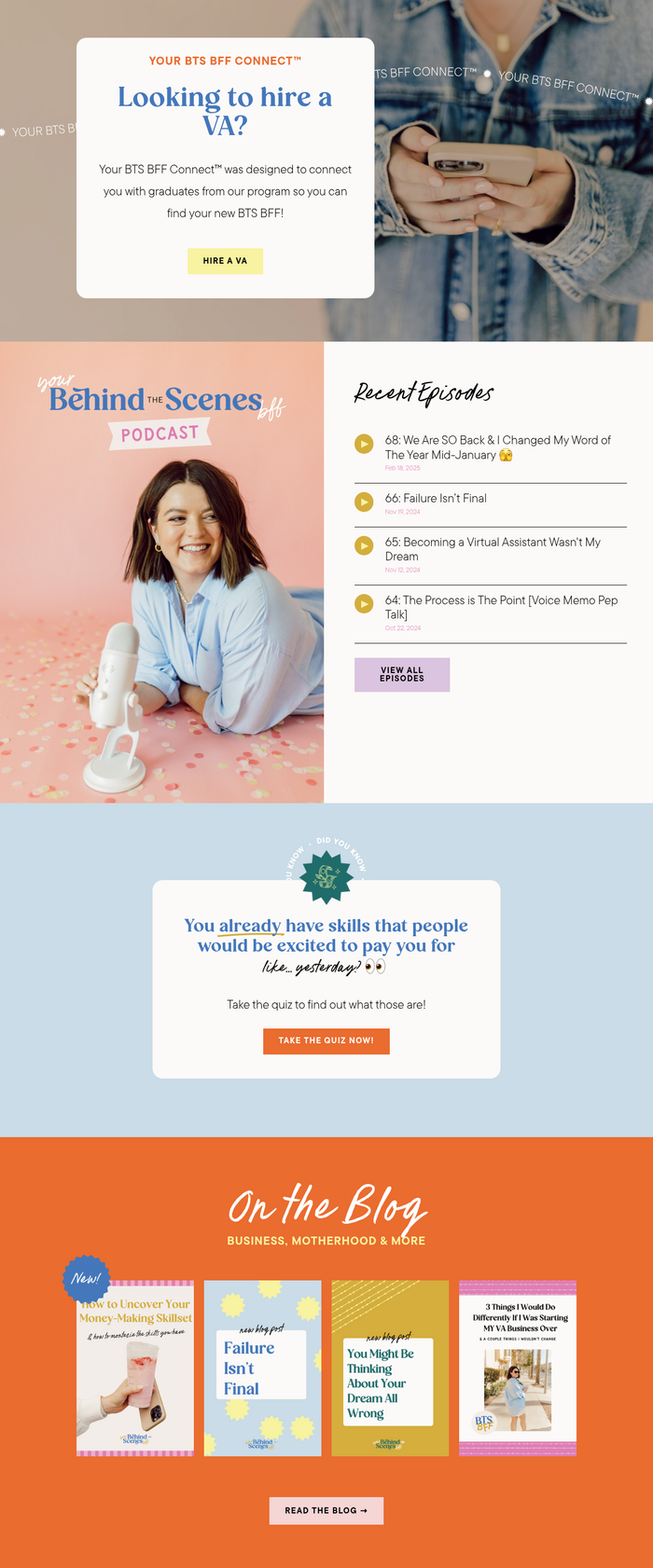 Your Behind the Scenes BFF website 4