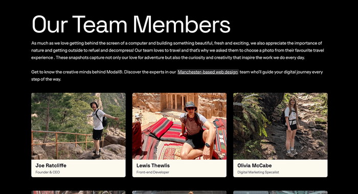 Modal Digital website 4