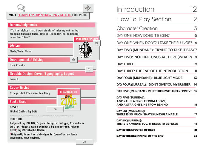 8th Day of the Week game booklet 2