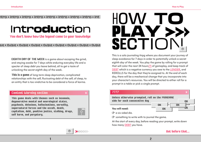 8th Day of the Week game booklet 3