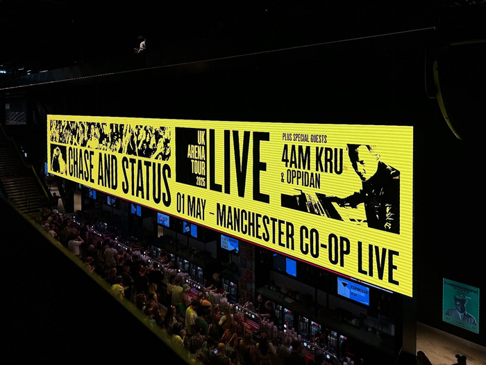 Digital screen at Manchester’s CO-OP arena