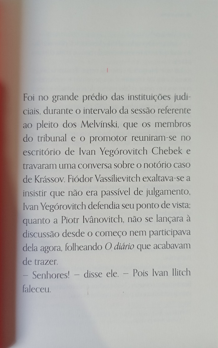 On the first page of the first novel, text is set in  a larger font size than on the following pages