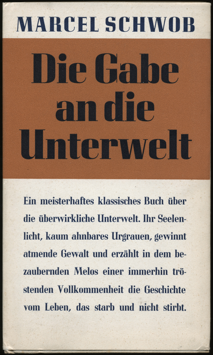 Die Gabe an die Unterwelt by Marcel Schwob