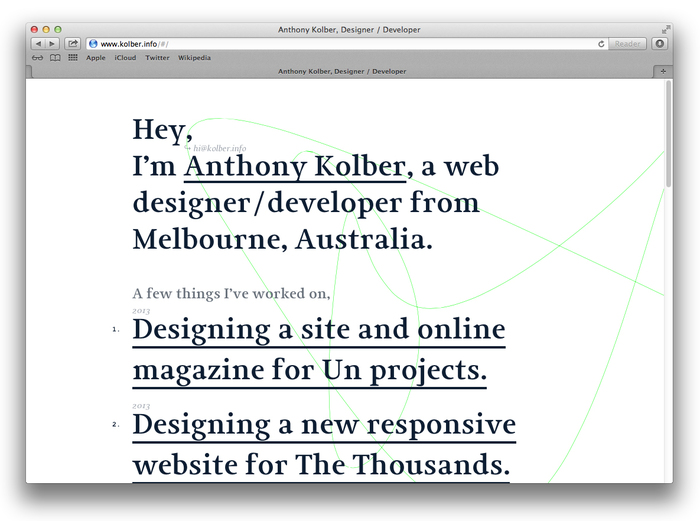 Anthony Kolber website 1