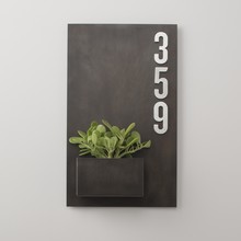 Schoolhouse Steel Planter and Magnetic House Numbers