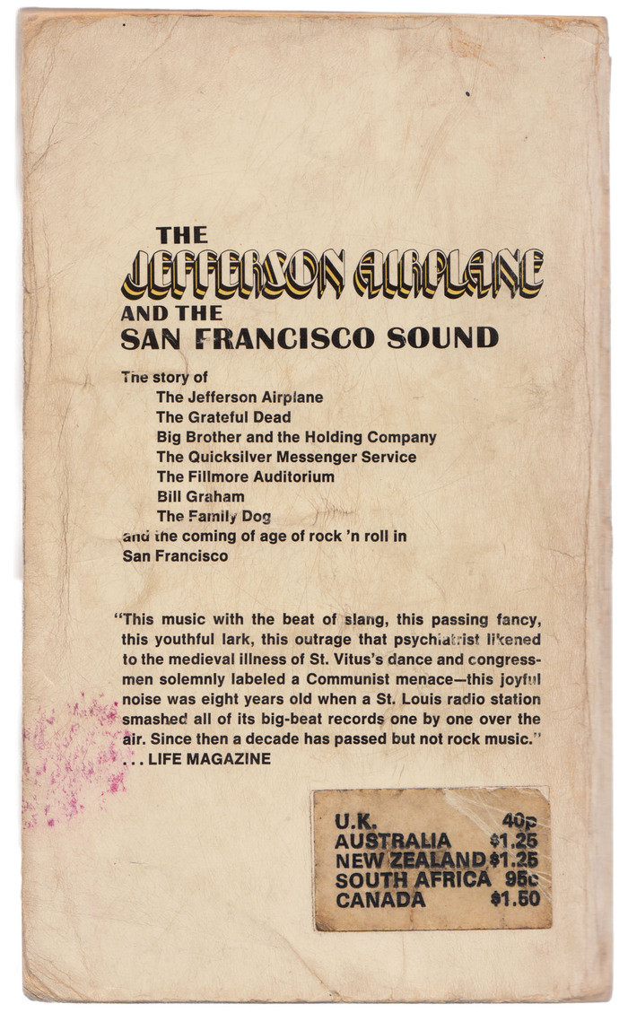 Synopsis and blurb on the back cover are set in  Bold.