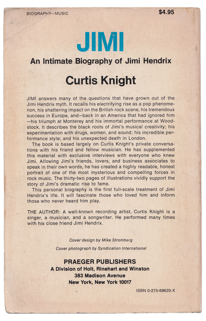 Back cover of the paperback edition