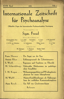 <cite>Internationale Zeitschrift für Psychoanalyse</cite> (1932–1937)