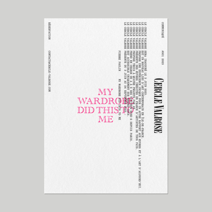 The pink text is set in caps from . It’s probably not a part of the art space’s identity.