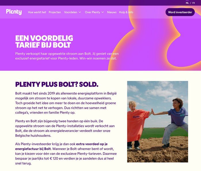 Flemish version of the Plenty website