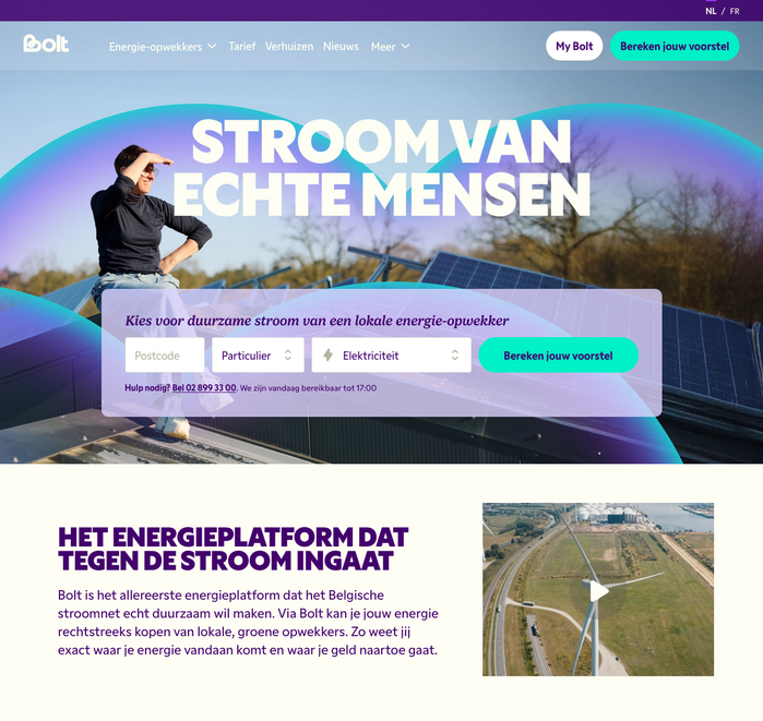 Bolt homepage