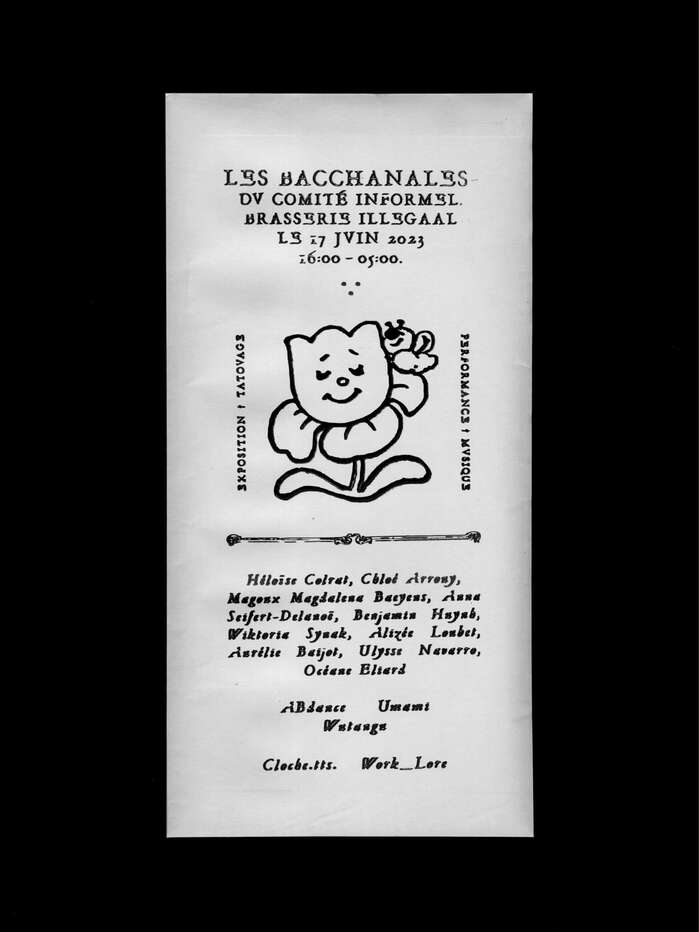 Les Bacchanales du comité informel invitation 1