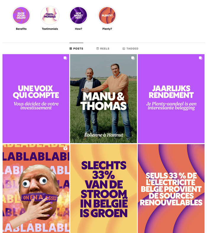 Selection of social media posts by Plenty