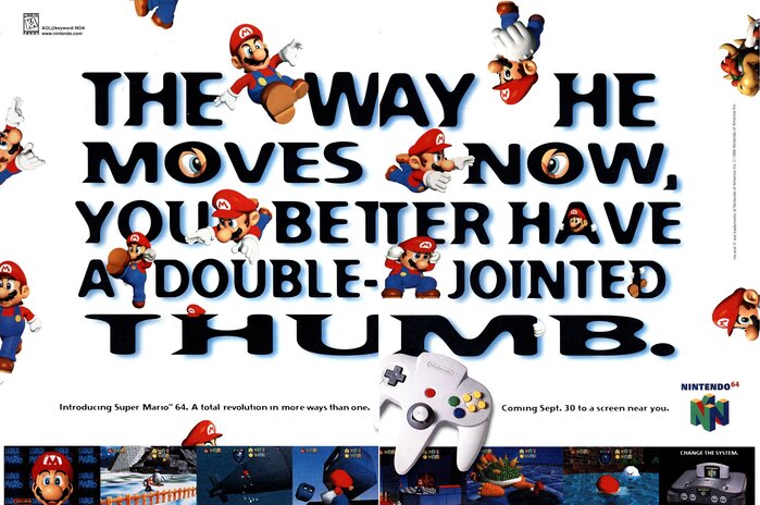 Super Mario 64 magazine ad