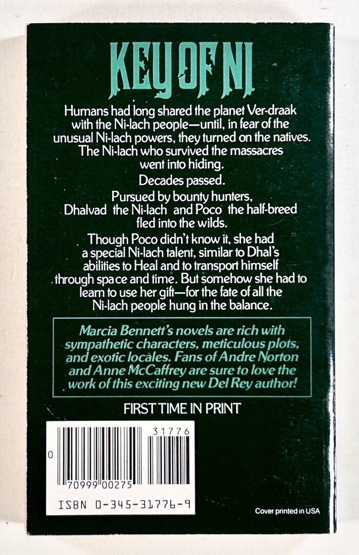 Shadow Singer, back cover
