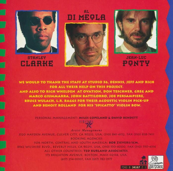 Stanley Clarke, Al Di Meola, Jean-Luc Ponty – The Rite of Strings album art 3