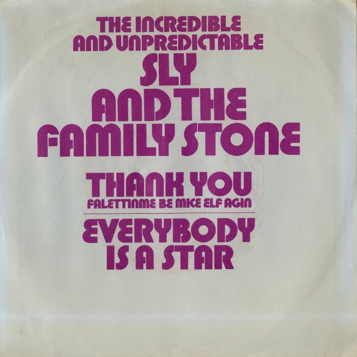 Sly &amp; The Family Stone – “Thank You” / “Everybody Is a Star” single cover
