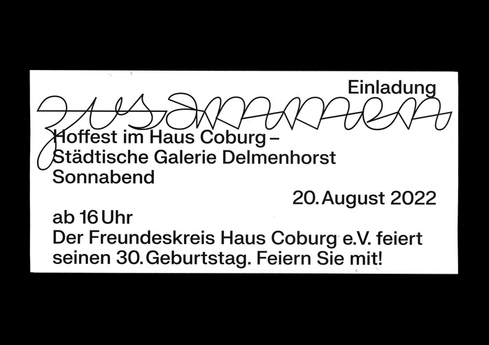 “zusammen” – 30 years of Freundeskreis Haus Coburg 1